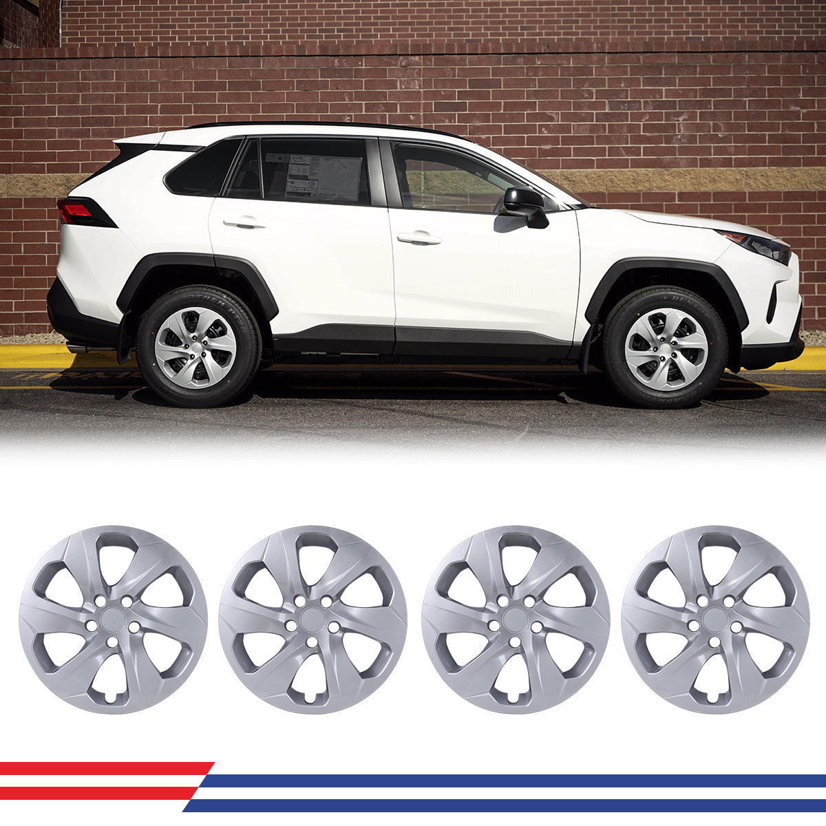 WINJET 17' Hubcaps for 2019-2025 TOYOTA RAV4 - Sliver – Winjet