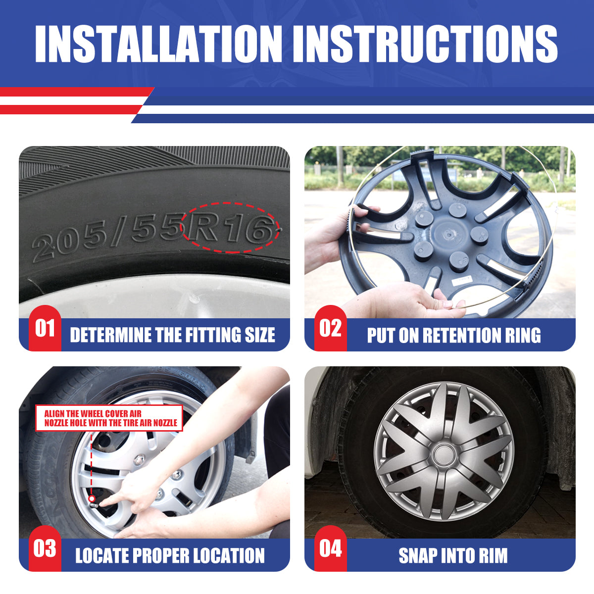 2004 toyota sienna hubcap size