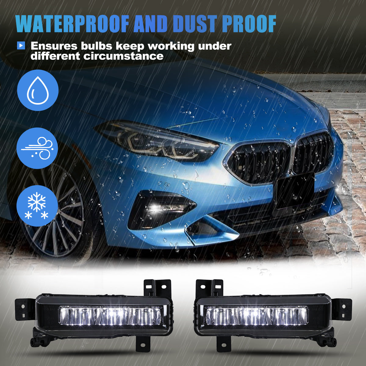 For BMW 330i/330e (2019-2022) & 228i Gran Coupe (2020-2024) w/o M Sport Replacement Fog Light - Clear