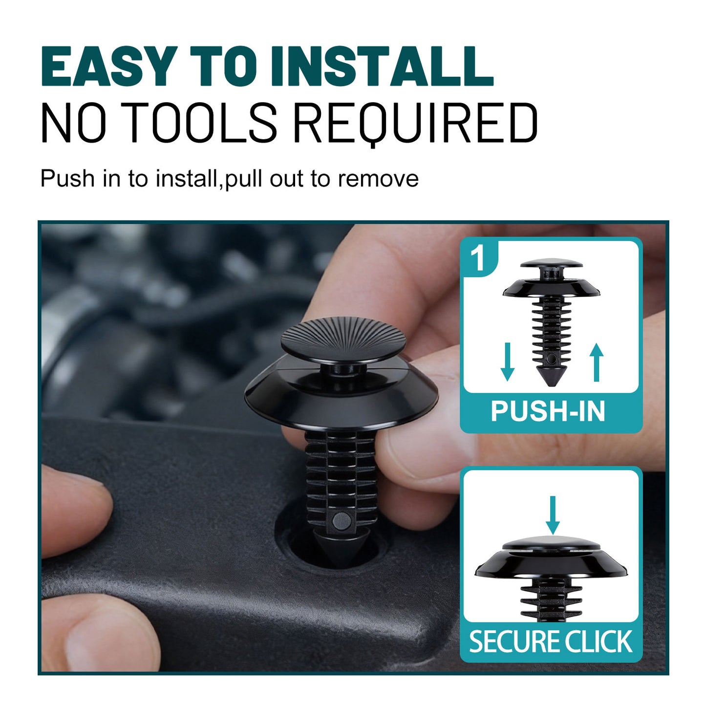 Premium Bumper, Fender & Engine Splash Shield Retainer Clips Set for Ford, Lincoln & Mercury