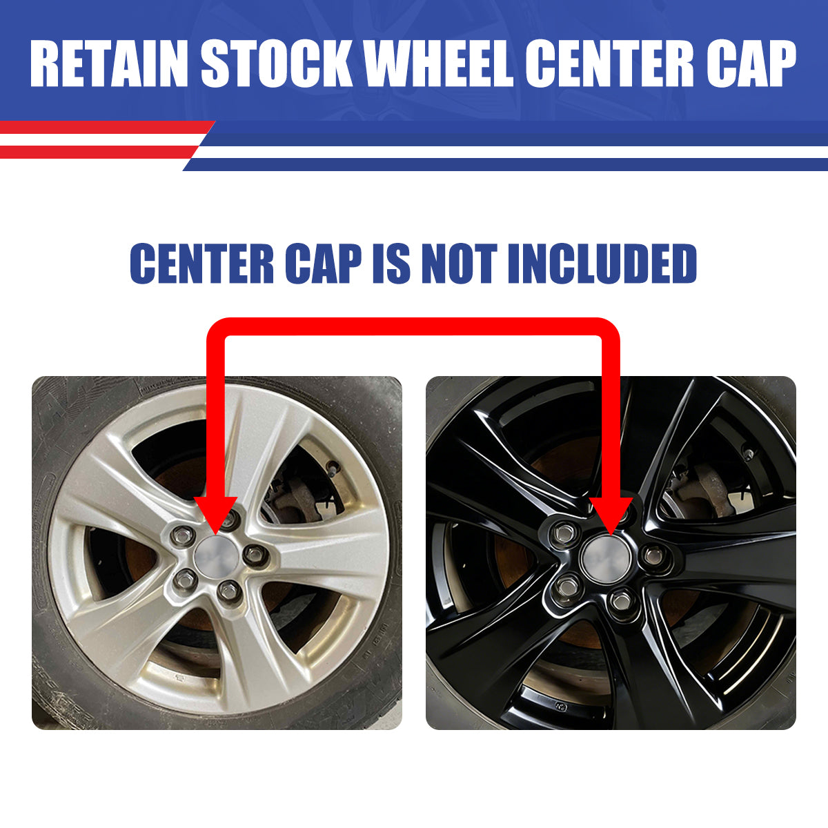 WINJET 17' Hubcaps Wheel Rims Cover for 2019-2026 TOYOTA RAV4 XLE, HYBRID XLE,LE - Black Lacquer