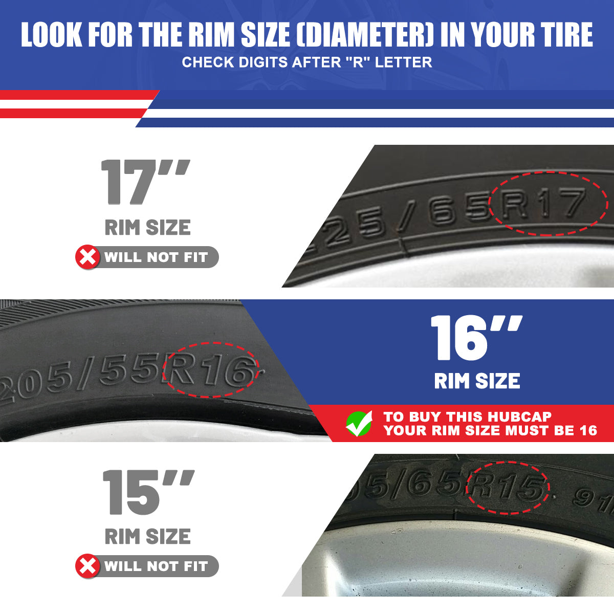 how to find hubcap size