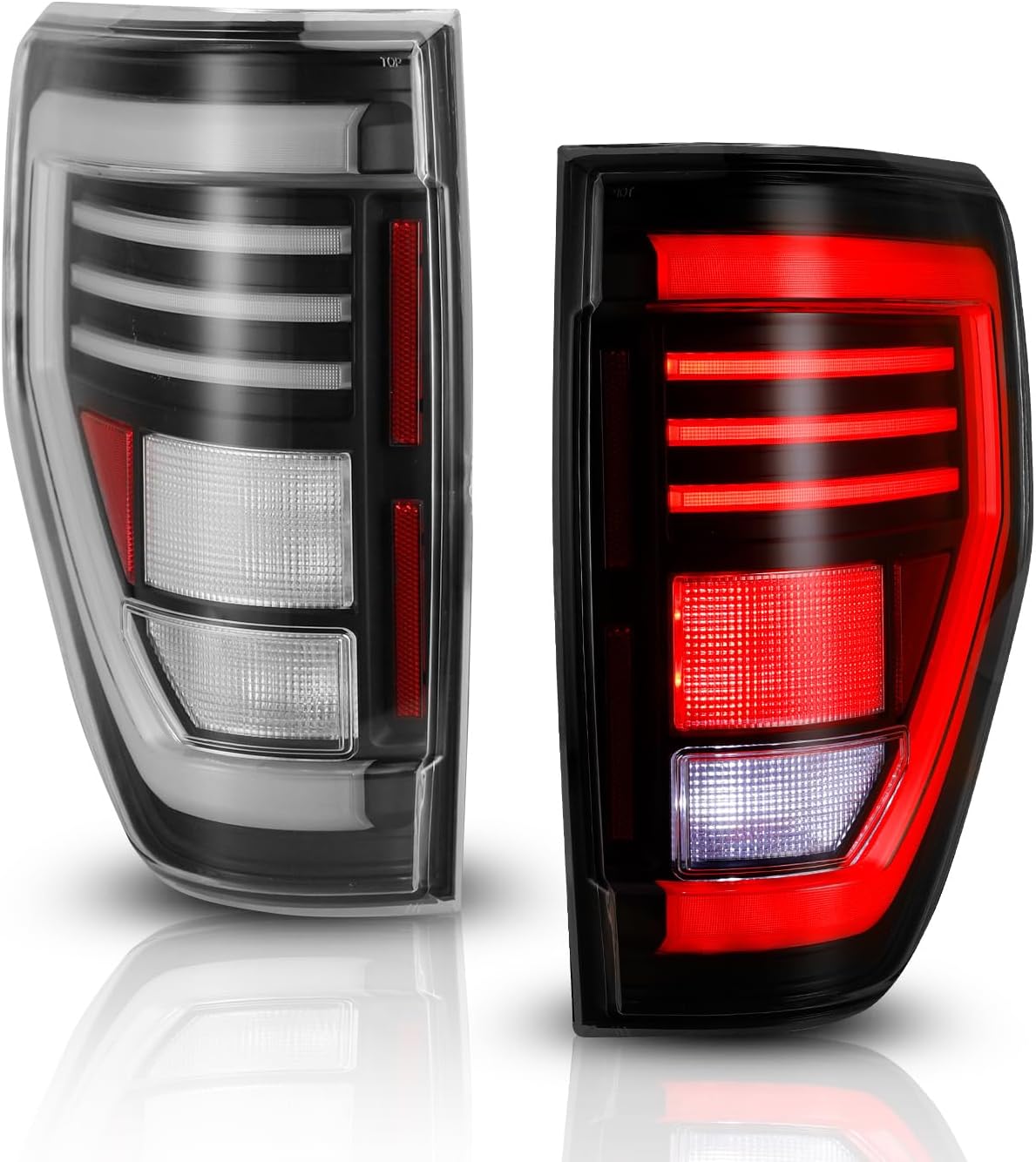 2009-2014 Ford F-150 LED Tail Lights - Matte Black /Clear – Winjet
