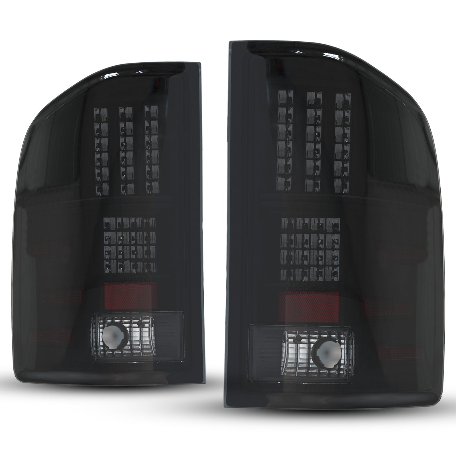 Smoke LED Tail Lights For 2007-2013 Chevy Silverado 1500/2500HD/3500HD - Black Housing
