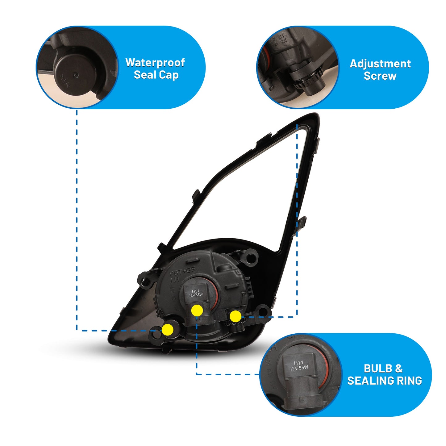 Feux antibrouillard Scion FR-S 2013-2016/Toyota 86 2013-2016 - Jaune