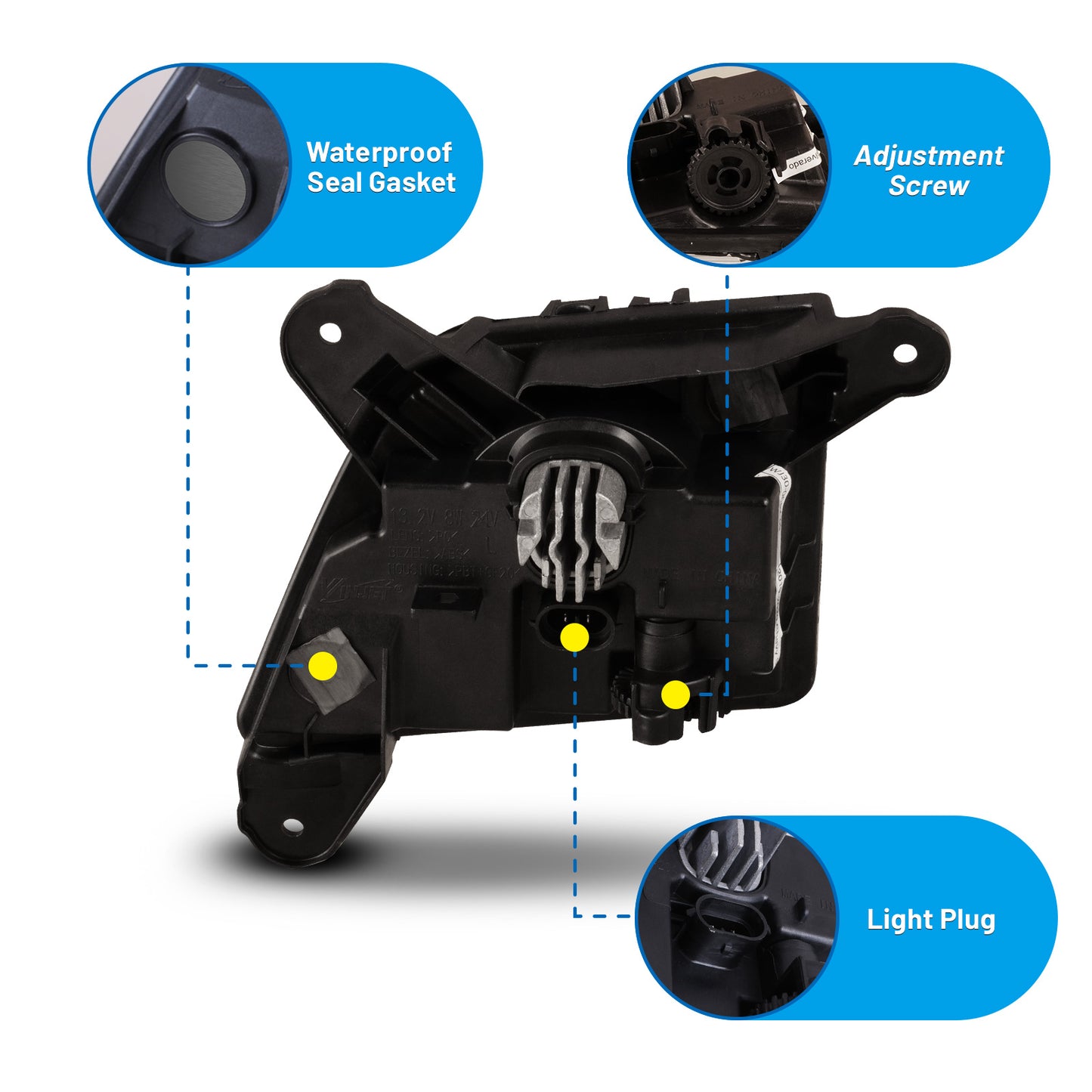 For 2019-2023 Chevy Silverado 1500 2500HD 3500HD LED Fog Light - Clear