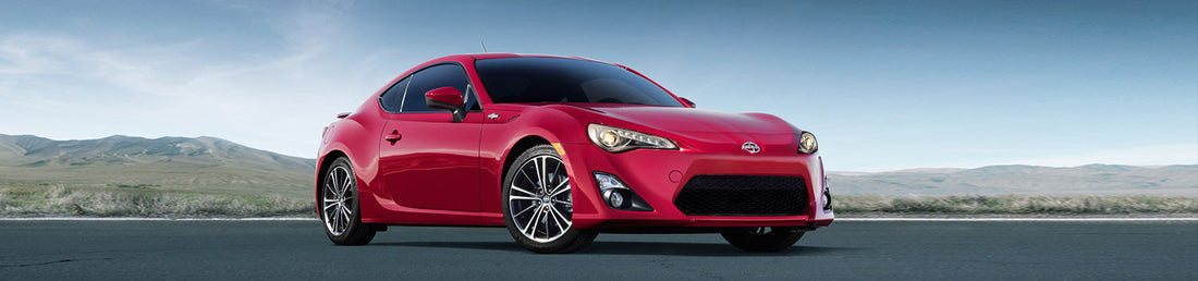 Winjet DRL headlights installed on 2015 Scion FR-S front view