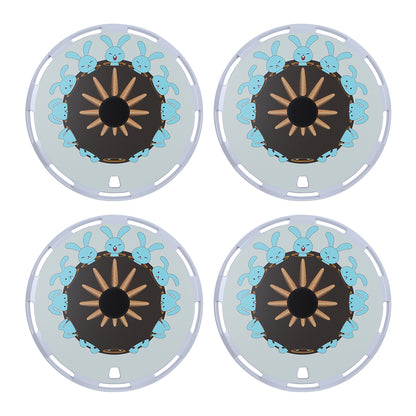 WINJET 17" Universal Wheel Covers Hubcaps - White Rabbit