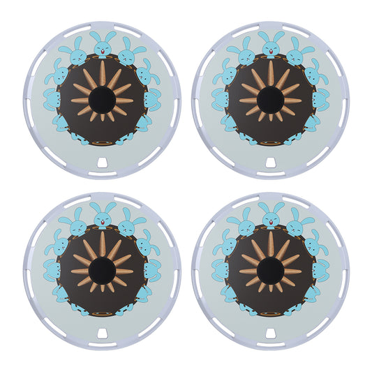 WINJET 15" Universal Wheel Covers Hubcaps - White Rabbit