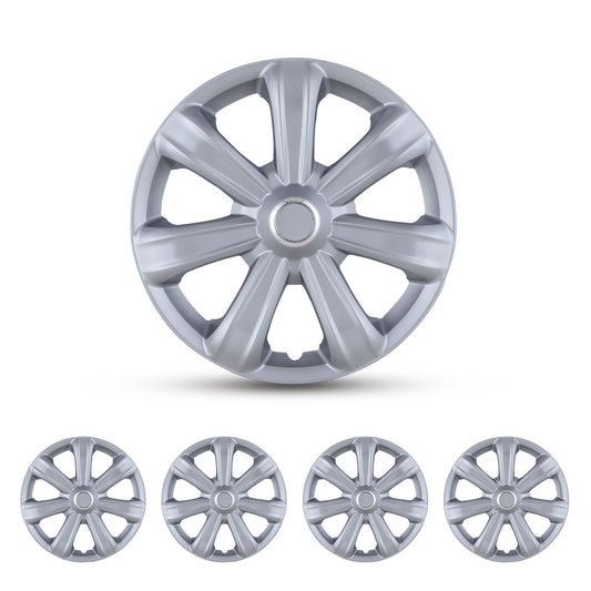 silver hubcaps
