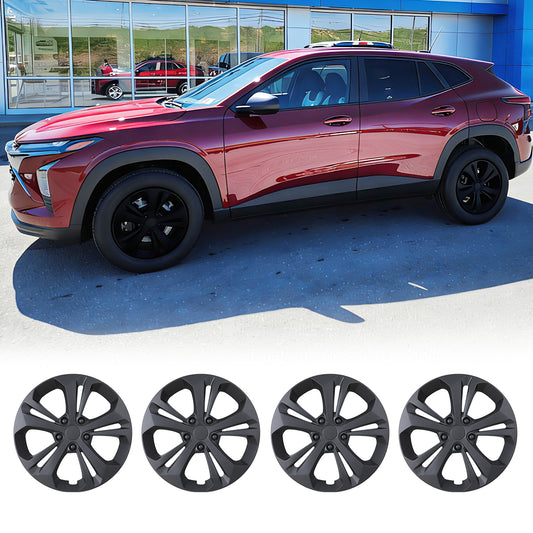 WINJET 17' Hubcaps Wheel Rims Cover for 2024-2026 Chevy Trax - Matte Black