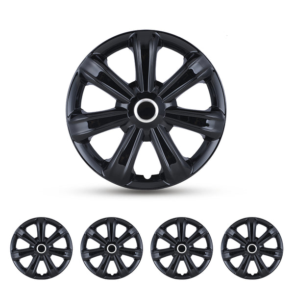 WINJET 14 inch Hubcaps Wheel Covers 5088 Black Lacquer Winjet