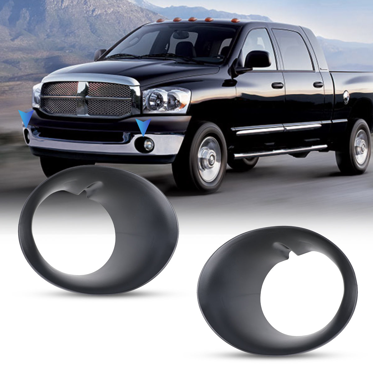 For 2002-2008 Dodge Ram 1500/2003-2009 Dodge Ram 2500/3500 Fog Light Cover