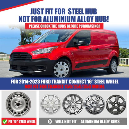 WINJET 16' Hubcaps Wheel Rims Cover for 2014-2023 Ford Transit Connect  - Lacquer