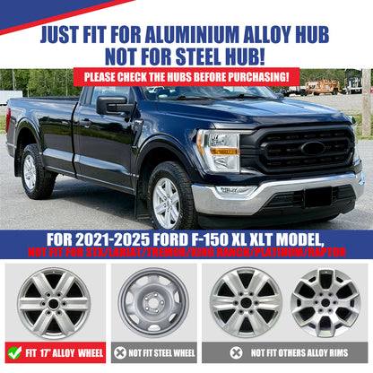 WINJET 17' Alloy Wheel Skin for 2021-2025 Ford F-150 XL XLT model - Matte Black