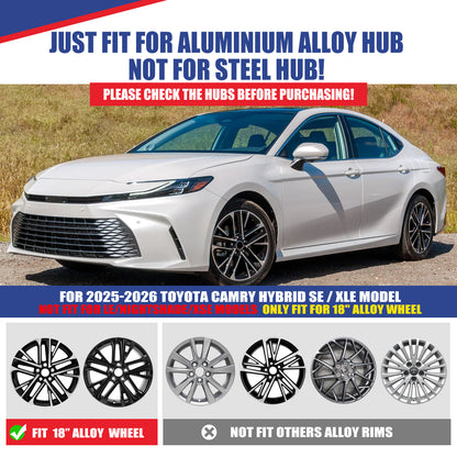 WINJET 18' Alloy Wheel Skin for 2025-2026 Toyota Camry Hybrid SE/ XLE model - Black Lacquer