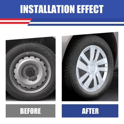 WINJET 15' Hubcaps Wheel Rims Cover for 2013-2021 NISSAN NV200 - White