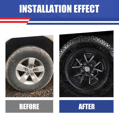 WINJET 17' Hubcaps Wheel Rims Cover for 2013-2018 DODGE RAM 1500/ 2019-2023 DODGE RAM 1500 CLASSIC  - Black Lacquer