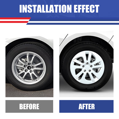 WINJET 15' Hubcaps Wheel Rims Cover for 2016-2022 TOYOTA PRIUS & 2020-2024 TOYOTA COROLLA HYBRID  - White