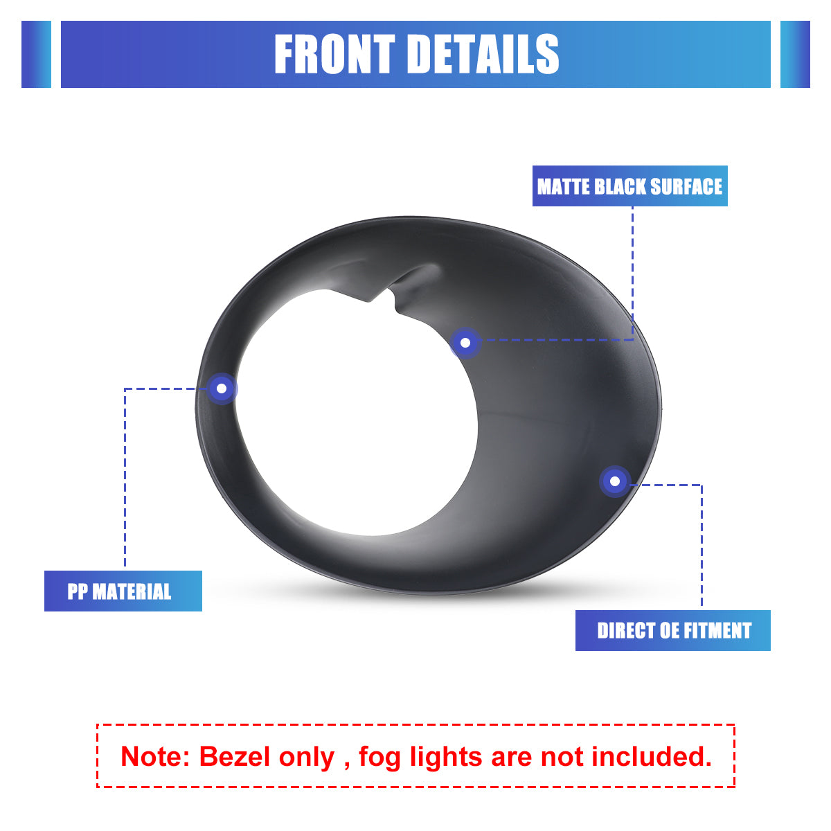 For 2002-2008 Dodge Ram 1500/2003-2009 Dodge Ram 2500/3500 Fog Light Cover