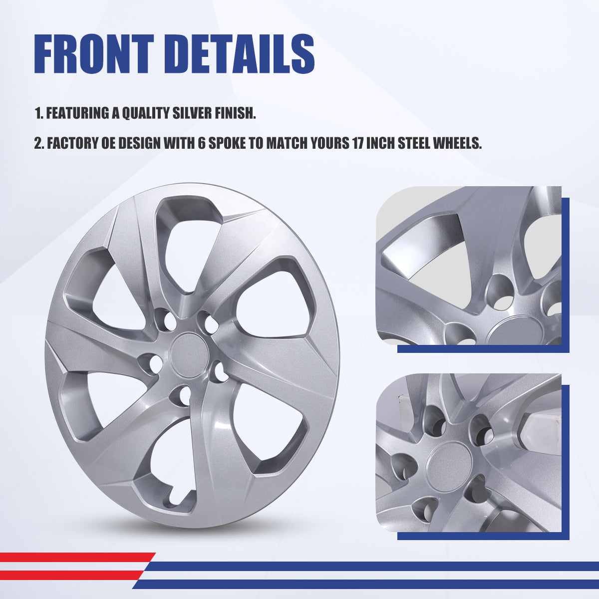 WINJET 17' Hubcaps for 2019-2025 TOYOTA RAV4 - Sliver – Winjet