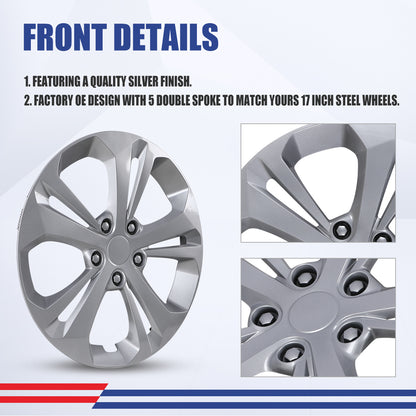 WINJET 17' Hubcaps Wheel Rims Cover for 2024-2026 Chevy Trax - Lacquer