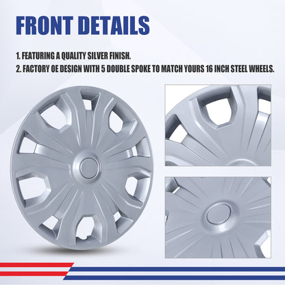 WINJET 16' Hubcaps Wheel Rims Cover for 2014-2023 Ford Transit Connect  - Lacquer