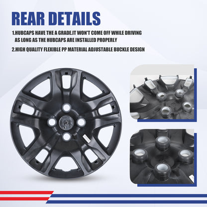 WINJET 16' Hubcaps Wheel Rims Cover for 2007-2012 NISSAN SENTRA  - White