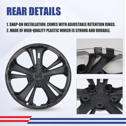 WINJET 17' Hubcaps Wheel Rims Cover for 2024-2026 Chevy Trax - Lacquer