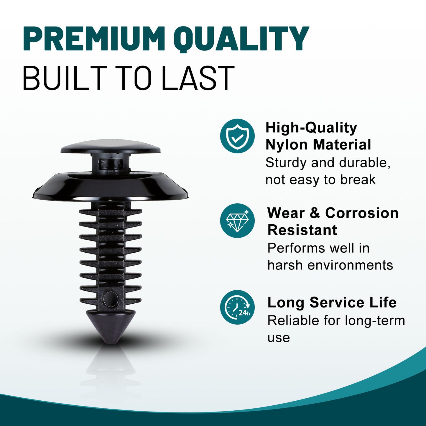 Premium Bumper, Fender & Engine Splash Shield Retainer Clips Set for Ford, Lincoln & Mercury