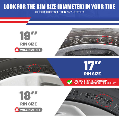 WINJET 17' Hubcaps Wheel Rims Cover for 2018-2021 CHEVROLET EQUINOX - Black Lacquer