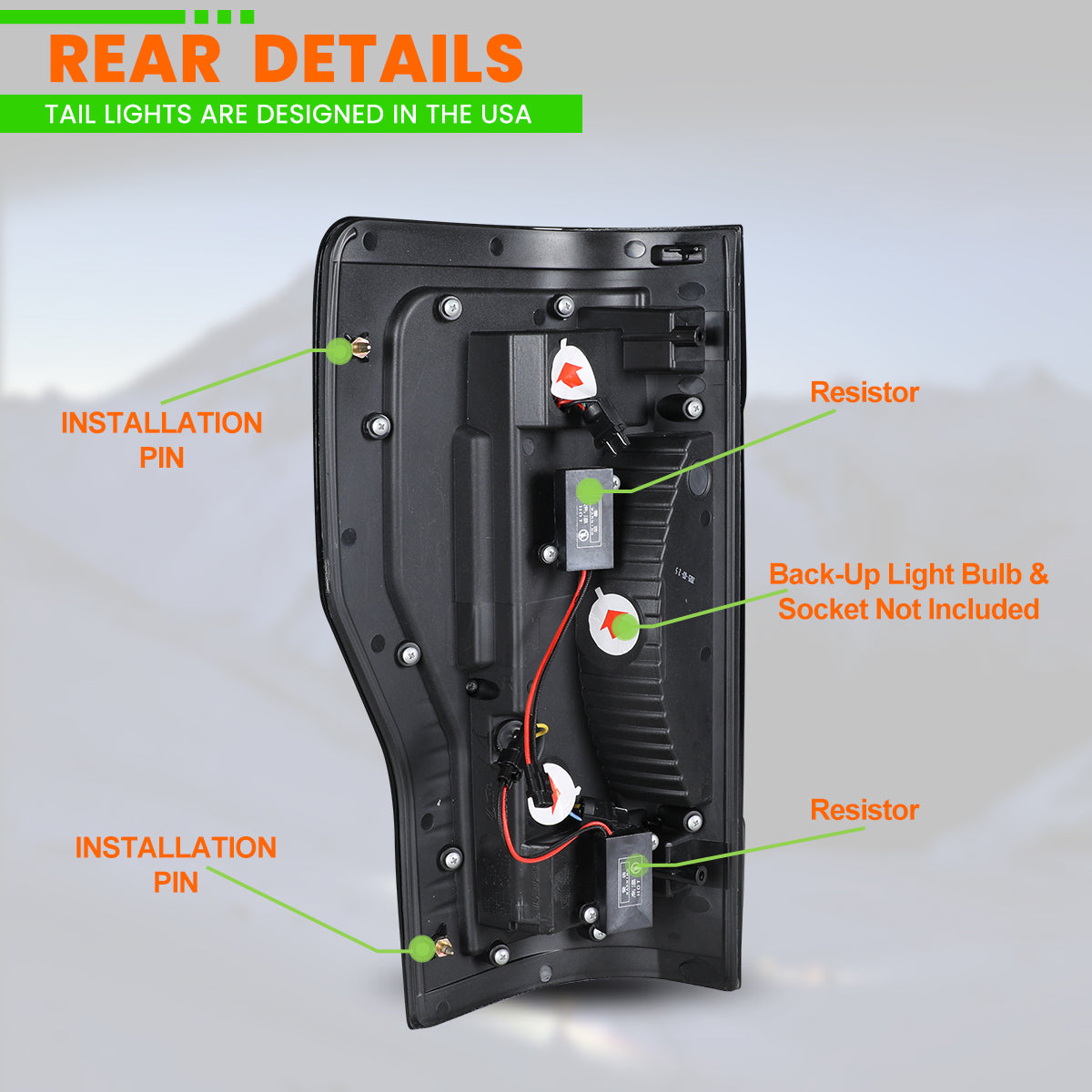 For 2017-2019 Ford F-250 / F-350 / F-450 Super Duty Halogen Type Upgrade LED Sequential Tail light - Black/Smoke