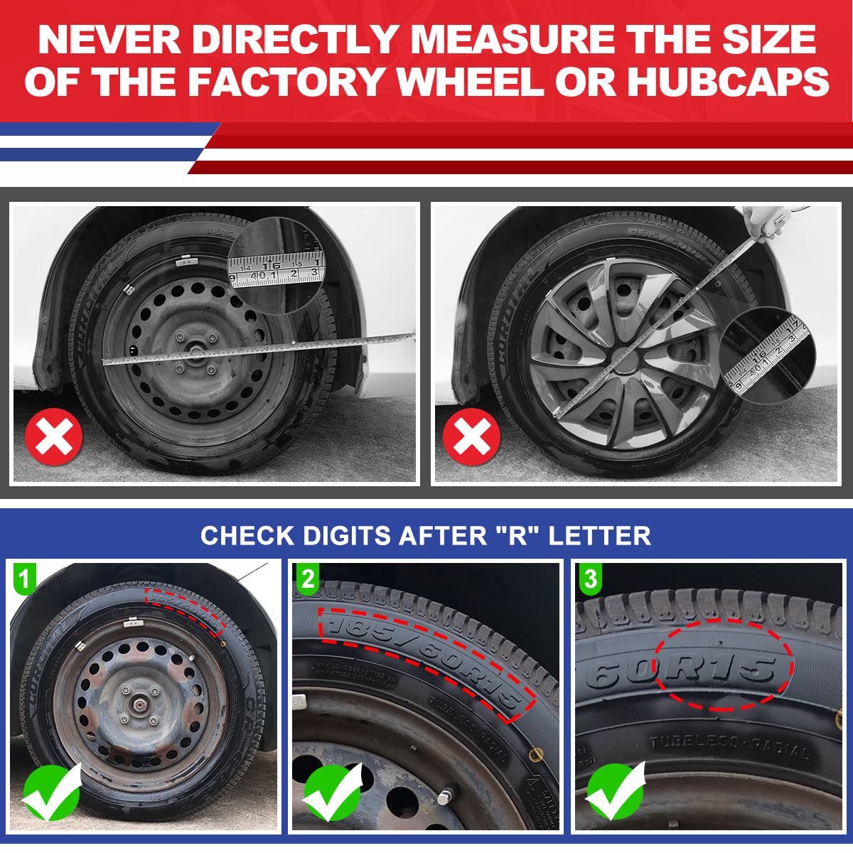 WINJET 17' Hubcaps Wheel Rims Cover for 2013-2018 DODGE RAM 1500/ 2019-2023 DODGE RAM 1500 CLASSIC  - Matte Black