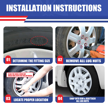 WINJET 16' Hubcaps Wheel Rims Cover for 2007-2012 NISSAN SENTRA  - White