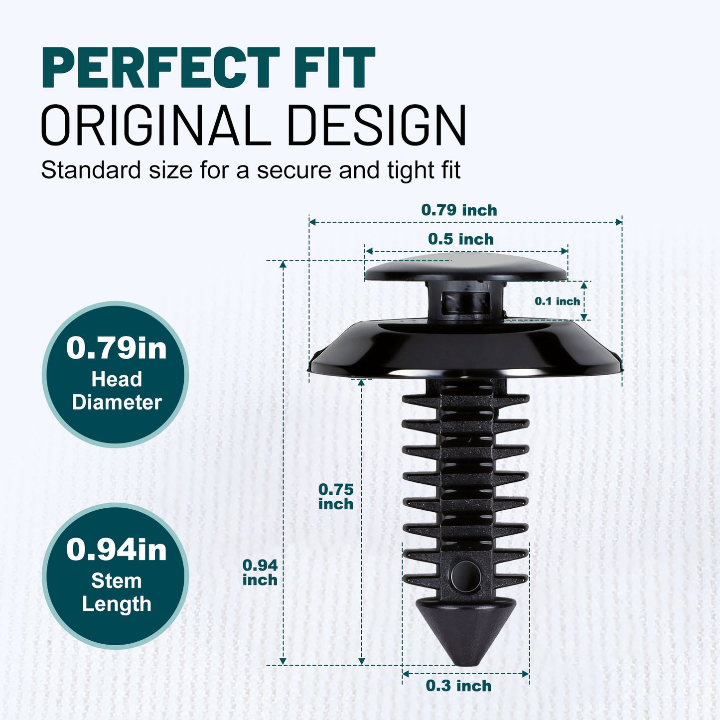Premium Bumper, Fender & Engine Splash Shield Retainer Clips Set for Ford, Lincoln & Mercury