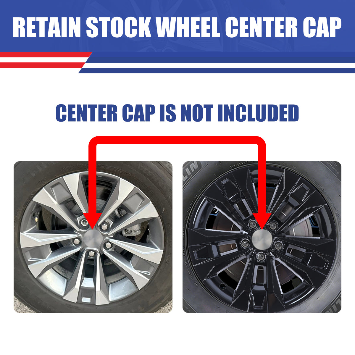 WINJET 17' Alloy Wheel Skin for 2025-2026 Chevrolet Equinox LT model - Black Lacquer