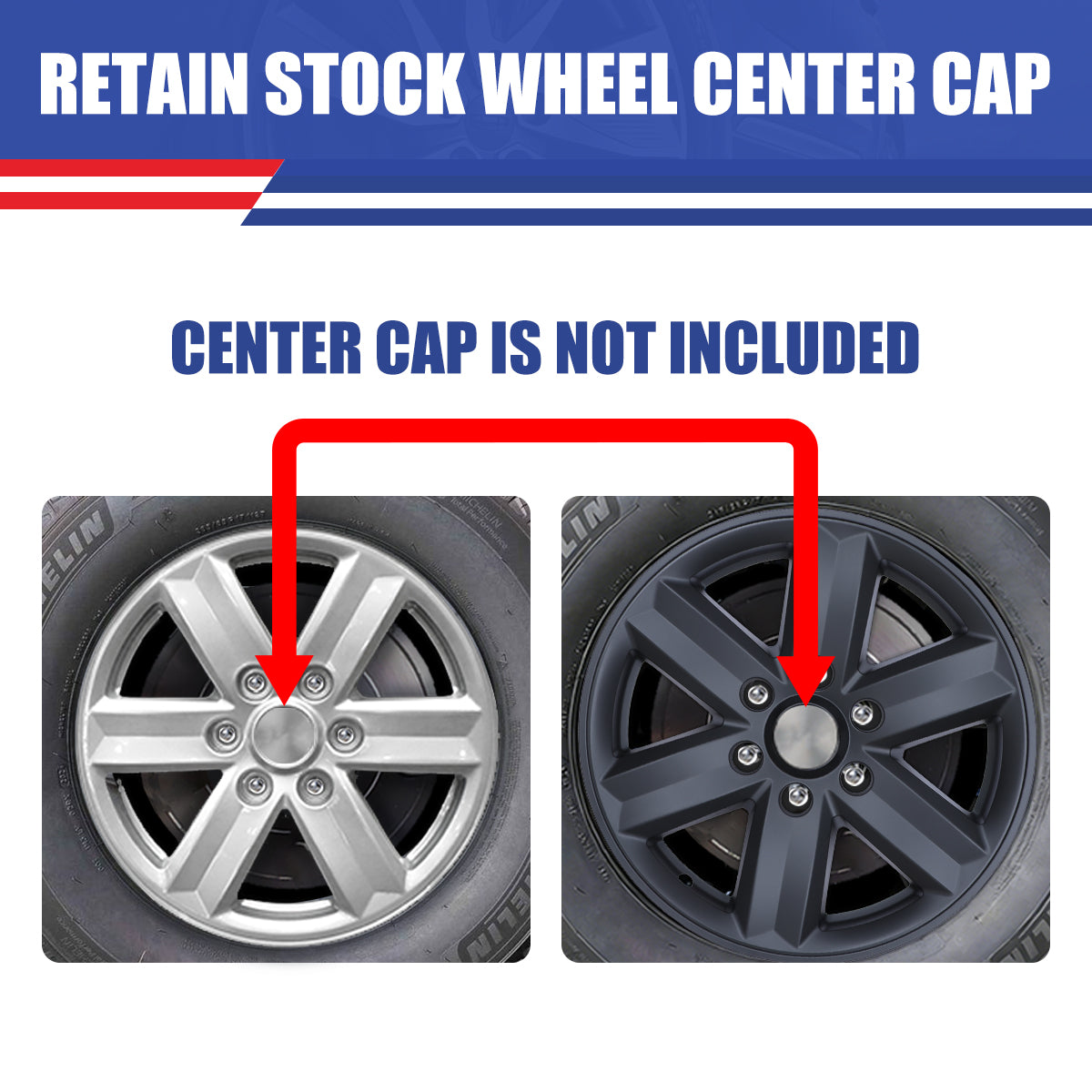 WINJET 17' Alloy Wheel Skin for 2021-2025 Ford F-150 XL XLT model - Matte Black
