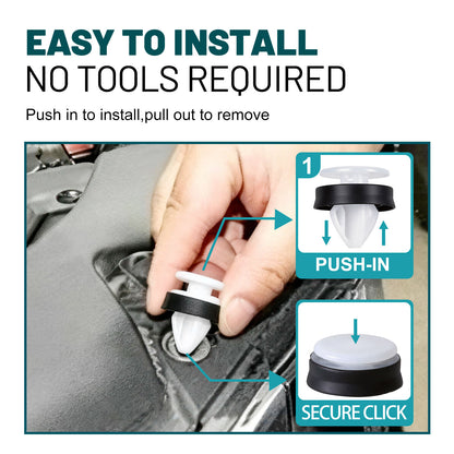 Premium Bumper, Fender & Engine Splash Shield Retainer Clips Set for Ford