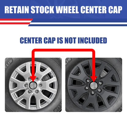 WINJET 17' Alloy Wheel Skin for 2024-2026 Toyota Tacoma - Matte Black