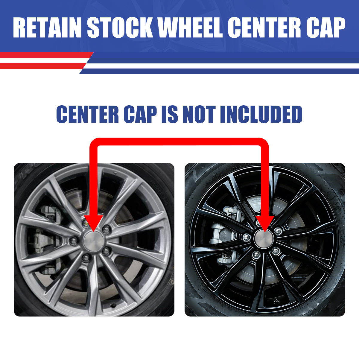 WINJET 18' Hubcaps Wheel Rims Cover for 2023-2025 HONDA CR-V EX / EX-L model - Black Lacquer