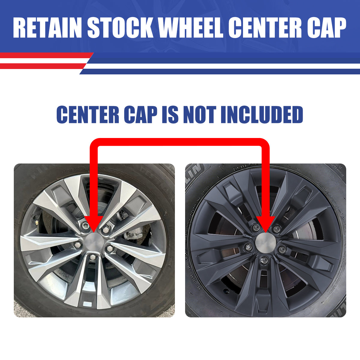 WINJET 17' Alloy Wheel Skin for 2025-2026 Chevrolet Equinox LT model - Matte Black