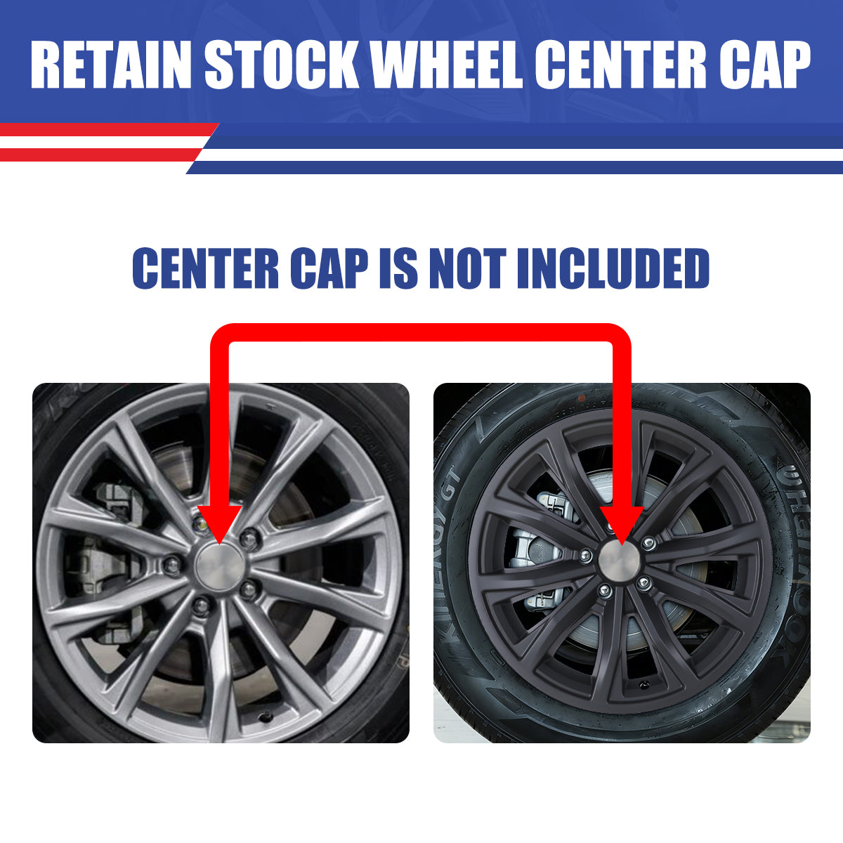 WINJET 18' Hubcaps Wheel Rims Cover for 2023-2025 HONDA CR-V EX / EX-L model - Matte Black