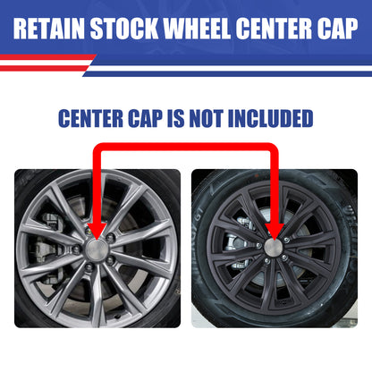 WINJET 18' Hubcaps Wheel Rims Cover for 2023-2025 HONDA CR-V EX / EX-L model - Matte Black