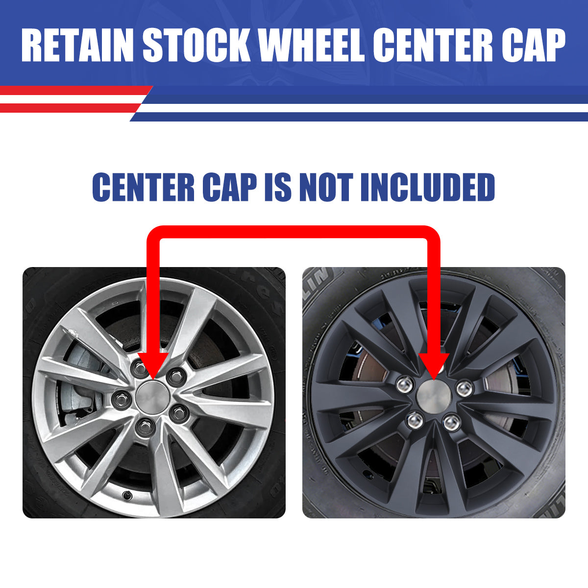 WINJET 16' Alloy Wheel Skin for 2025-2026 Toyota Camry Hybrid LE model - Matte Black
