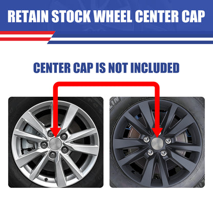 WINJET 16' Alloy Wheel Skin for 2025-2026 Toyota Camry Hybrid LE model - Matte Black