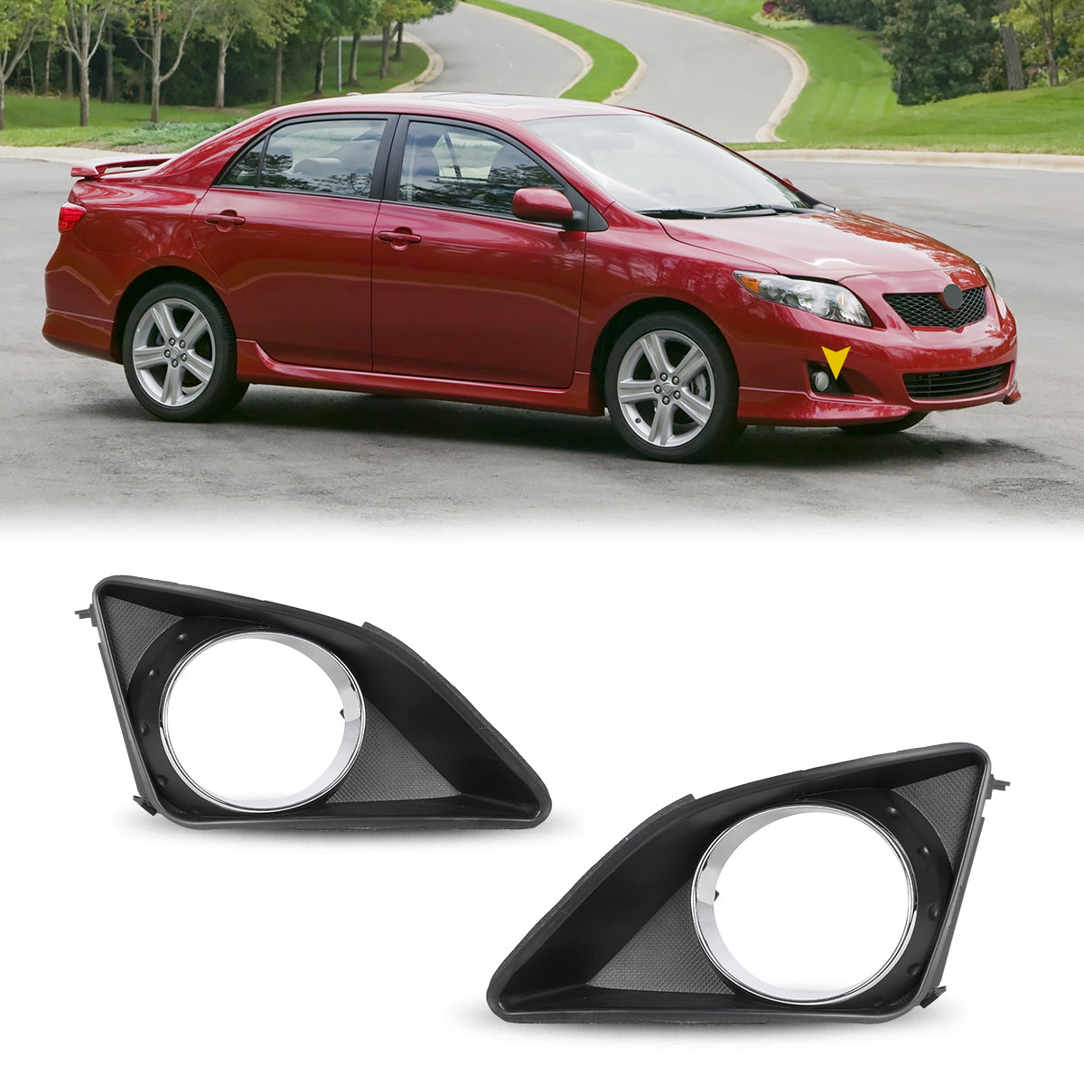 For 2009-2010 Toyota Corolla Fog Light Cover