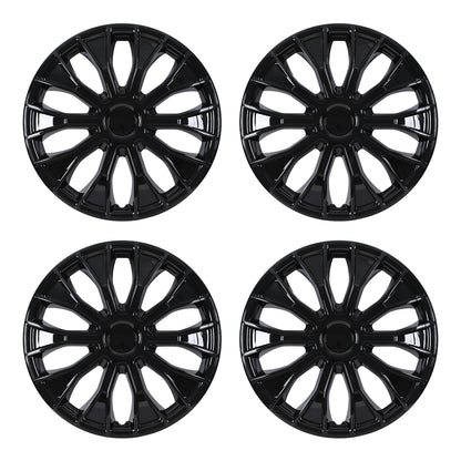 WINJET 16 inch Hubcaps Wheel Covers 5086 - Black Lacquer