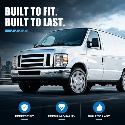 WINJET 16' Hubcaps Wheel Rims Cover for 1992-2014 Ford E150/E250/E350 Van with 8 lug 16" steel wheel  - Lacquer