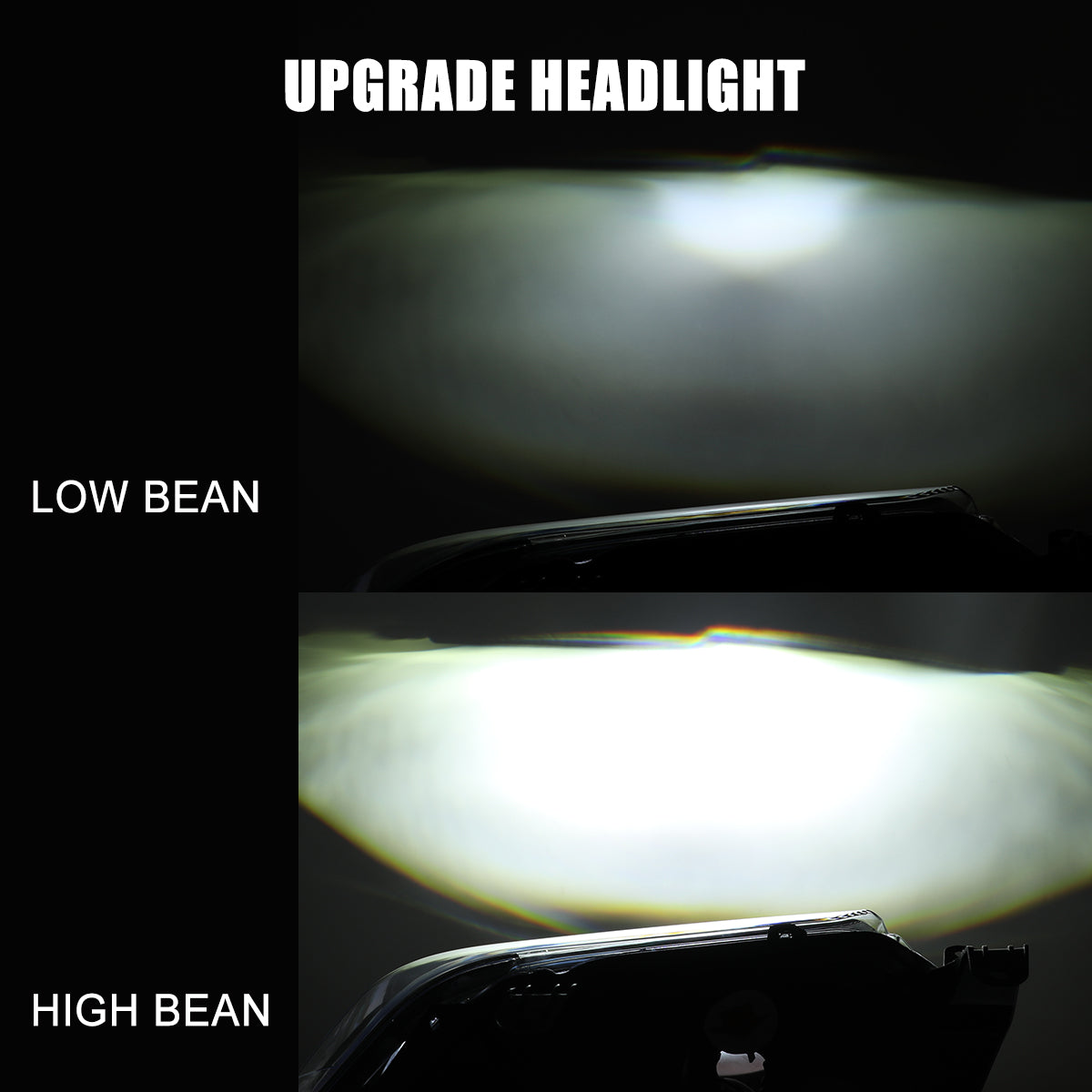 For 2014-2021 Toyota Tundra Full LED Projector Headlights - Matte Black / Clear