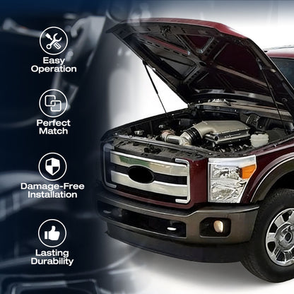 Hydraulic Hood Lift Supports for 2011-2016 Ford F-250/350/450/550